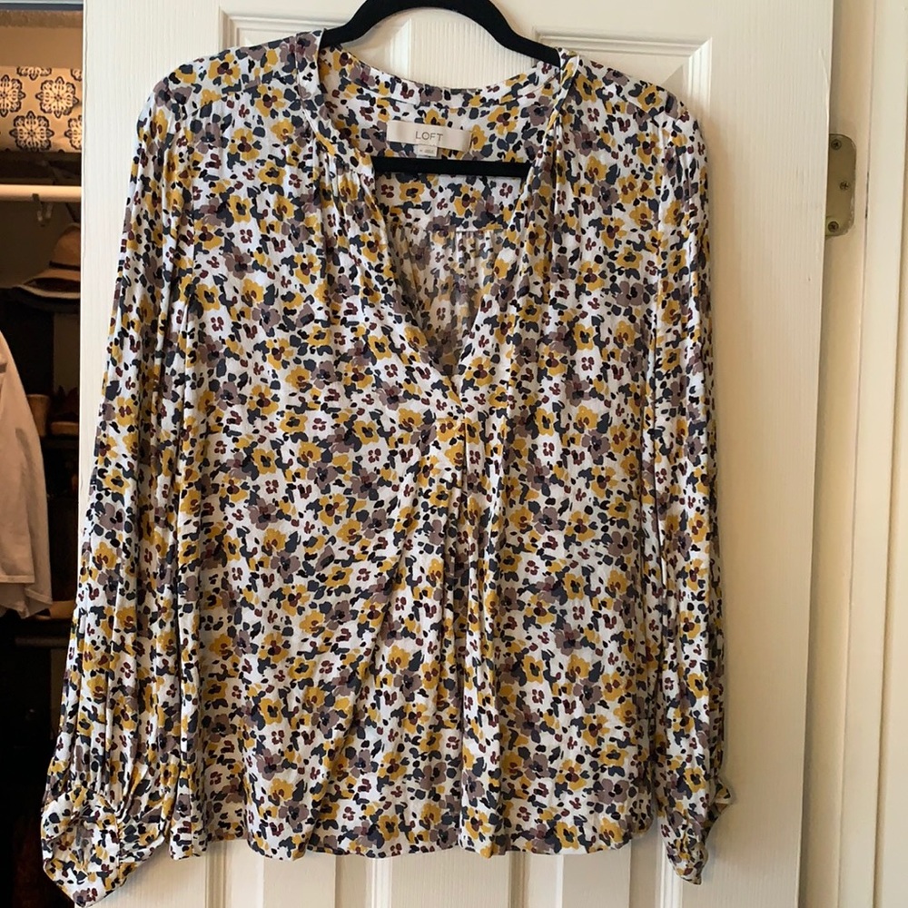 LOFT Floral Blouse